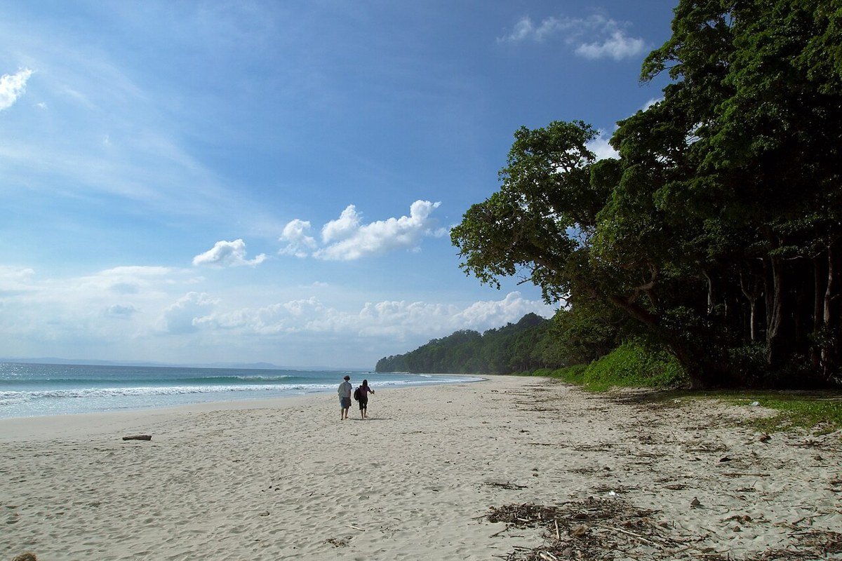Radhanagar Beach on Havelock Island, also known as Swaraj Dweep, in the Andaman Islands.